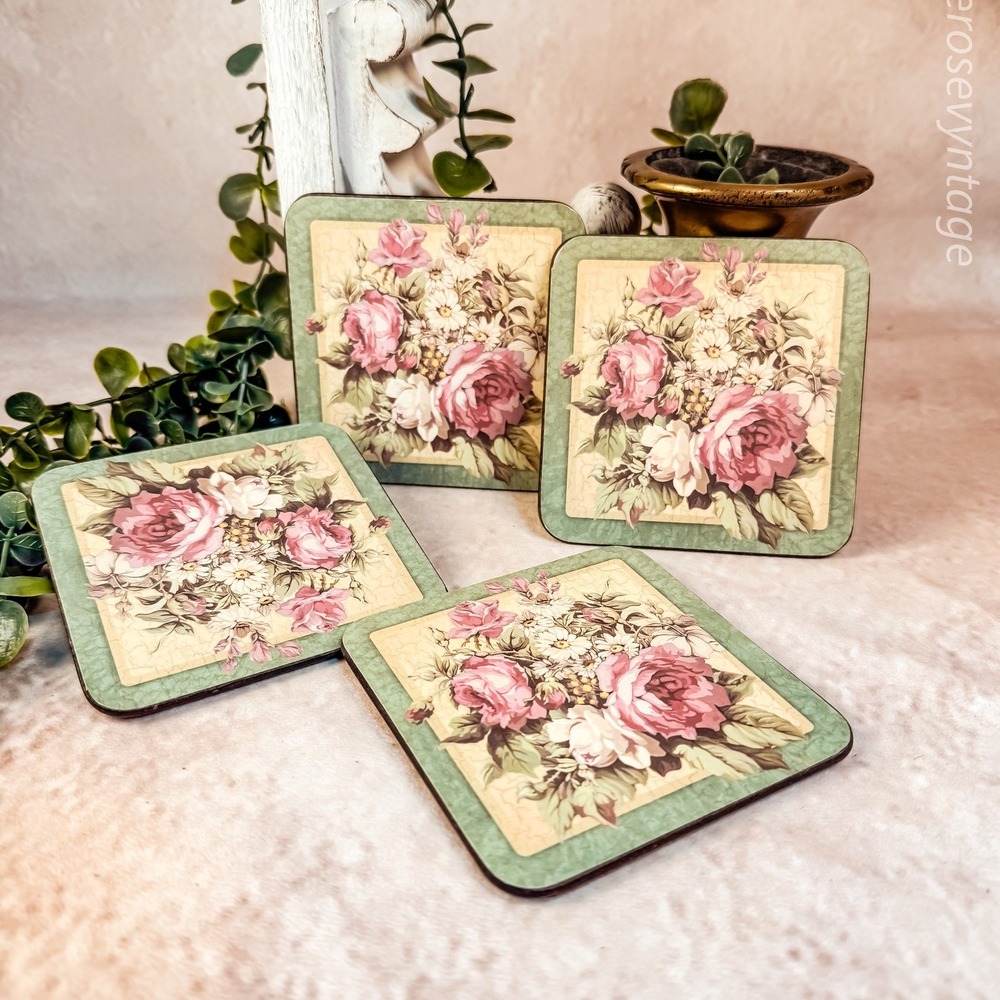 Pimpernel Antique Roses Coasters - Picture 2 of 7